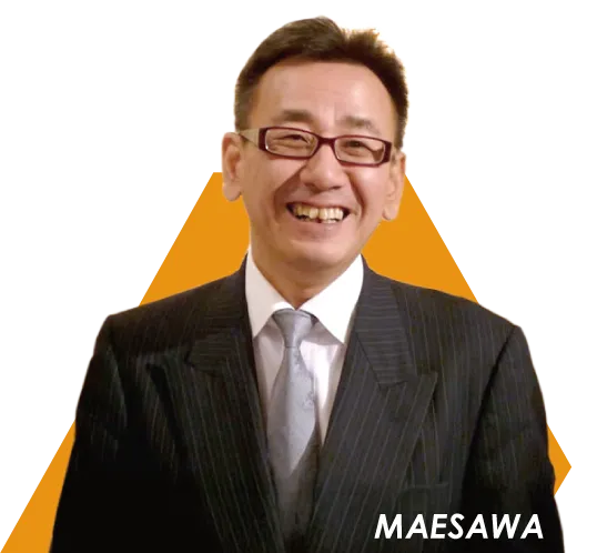 グループ代表 前澤 智の写真。